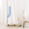 Deny Designs April Lane Art Block Monogram Shower Curtain - 2 of 3