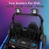 24V UTV for Kids, 2 Seater Ride-On Toy Electric Car, 24V Electric Off-Road UTV w/Remote Control, Safety Belt, Music & Light for Aged 3-8 Years - 2 of 4