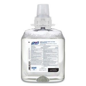 PURELL Healthcare HEALTHY SOAP 0.5% PCMX Antimicrobial Foam Refill, For CS4 Dispensers, Fragrance-Free, 1,250 mL, 4/Carton - 1 of 2