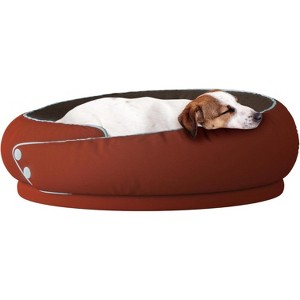 MaseiKar Calming Cuddler Dog Bed with Removable Cushion,Round Shape with Low Edge for Easy Entry,Circle Canvas Dog Kennel - 1 of 4