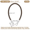 Unique Bargains PU Leather Braided Replacement Metal Buckles Purse Strap 2 Pcs - 2 of 4