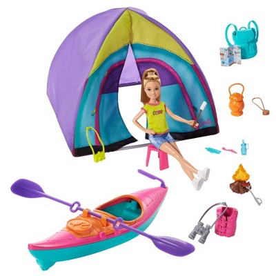 barbie doll camping