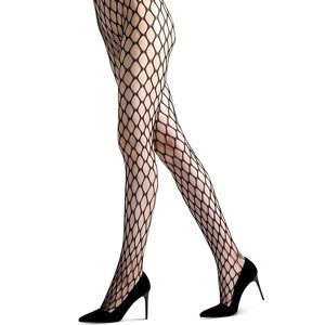 Natori Maxi Net Fashion Fishnet Tights Black XL - 1 of 3