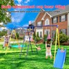 Dexmalle Outdoor A-Frame Heavy-Duty Metal Swing Sets with Slide - 2 of 4