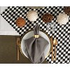 Design Imports  Printed Tablecloth, Black And Cream, 40X40" - 4 of 4
