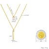 Gold-Tone Layered Necklace Set with Teardrop & Bar Charms, Elegant Multi-Layer Jewelry for Women, Daily & Special Occasions - 4 of 4