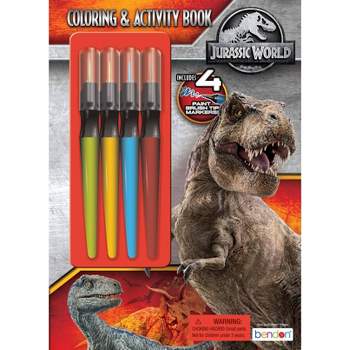 Jurassic World Coloring Book with Brush Tip Markers