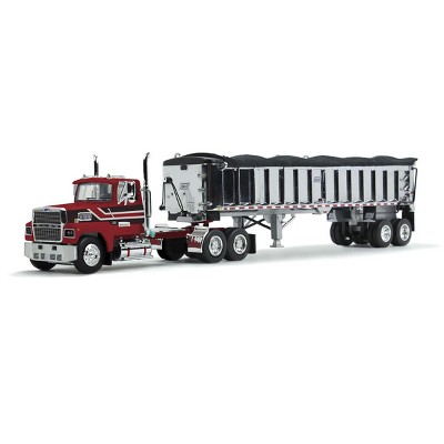 First Gear Dcp 1/64 Red & Black Ford Ltl 9000 Day Cab W/ East End Dump ...