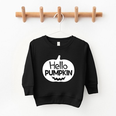 The Juniper Shop Hello Pumpkin Face Toddler Graphic Sweatshirt