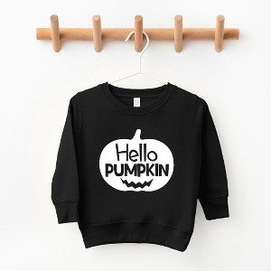 The Juniper Shop Hello Pumpkin Face Toddler Graphic Sweatshirt - 1 of 3