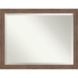Amanti Art Pia Medium Brown Beveled Framed Bathroom Vanity Wall Mirror - 1 of 4