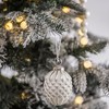 Whisen D3.9X4.3"H Christmas Ball Ornaments, Glass Decorative Hanging Ball Christmas Tree Ornaments, Set of 6 - 2 of 4