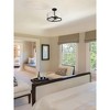 Callista 3-Light Semi-Flush Mount Ceiling Light - Matte Black & Clear Glass, Dimmable - 4 of 4