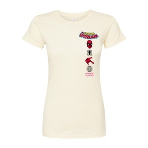 Women's - Marvel - Spider-man Icons Fitted Graphic T-Shirt - 1 of 3