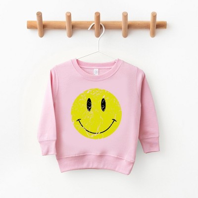 The Juniper Shop Distressed Smiley Face Toddler Graphic Sweatshirt