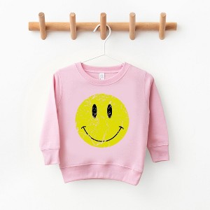 The Juniper Shop Distressed Smiley Face Toddler Graphic Sweatshirt - 1 of 2