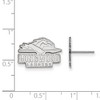 Black Bow Jewelry 10k White Gold Longwood Lancers NCAA Post Earrings - 2 of 3