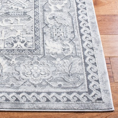 Alhambra 4' x 6' Cream and Grey Synthetic Area Rug