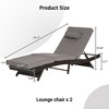PAGED Outdoor Wicker Long Reclining Chair Set of 2 Patio Chaise Lounge Tanning Chairs for Poolside, Beach, Yard - 3 of 4