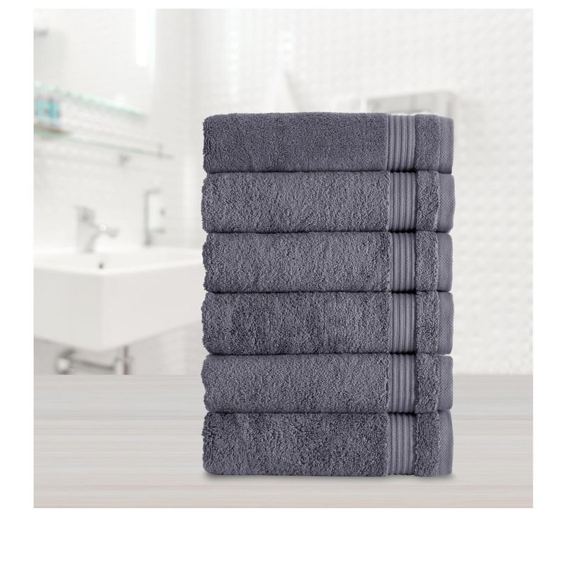 Classic Turkish Towels Amadeus 6 Piece Hand Towel Set - 16x27, Gray, 5 of 7