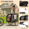 Dog Bike Trailer, Pet Bike Carrier - Steel Folding Trailer with Universal Coupler, Max 40kg, Water Resistant, Quick Release Wheels - 2 of 4