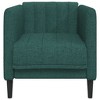 vidaXL upholstered Armchair - Dark Green Fabric Sofa Chair/Lounge Modern Seating for Living Room - 3 of 4