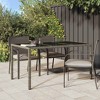 vidaXL Garden Dining Table Brown 35.4" x 35.4" x 29.5" Poly rattan - 2 of 4