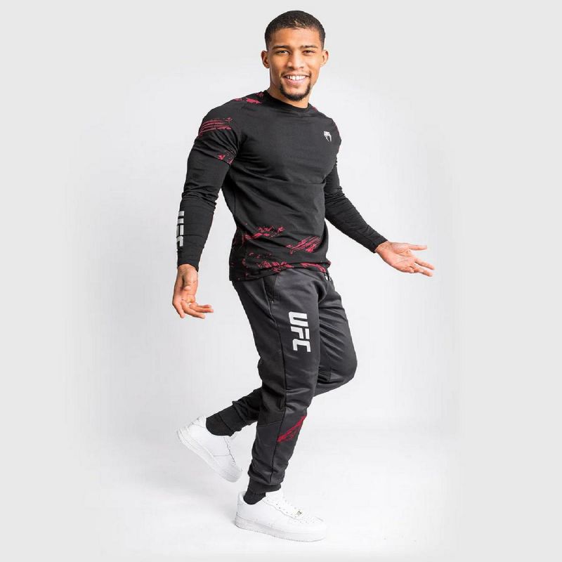 Venum UFC Authentic Fight Week 2.0 Jogger Pants - Black/Red, 1 of 3