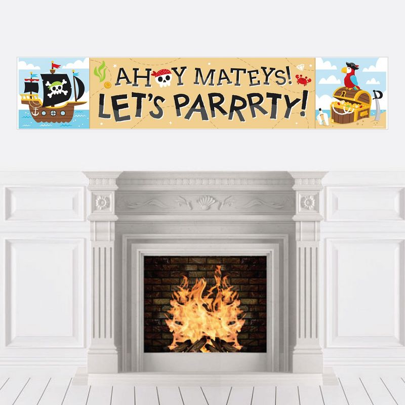 Big Dot of Happiness Pirate Ship Adventures - Skull Party Decorations Party Banner, 1 of 8