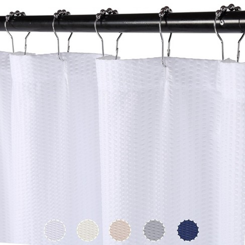 Soft Microfiber Fabric Shower Curtain Or Liner With Decorative Embossed ...