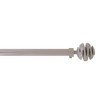 Evideco French Home Goods Adjustable Single Curtain Rod 50"-82" with Spiral Finials and Brackets, Available in Taupe, Gray, or Black - 2 of 4