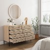 Hommoo 8 Drawer Double Dresser for Bedroom Natural - 3 of 4