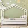 Whisen Twin Size Wooden House Bed with Twin Size Trundle - 2 of 4