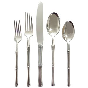 Godinger Silver 20pc Rattan Mirrored Stainless Steel Flatware Set: Service for 4, Dishwasher-Safe, Includes Forks & Spoons - 1 of 1