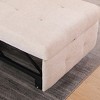 VYNXARIA Sleeper Chair 3-in-1 Convertible Chair Bed Pull Out Chair Beds Adjustable Single  Sofa Bed with USB Ports, Side Pocket, Linen White - 4 of 4