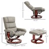 Recliner Chair with Ottoman,Electric Faux Leather Recliner with 10-Point Vibration and 5 Massage Modes,Swivel Wood Base,Remote Control and Side Pocket - 3 of 4
