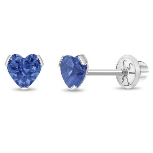Girls' Tiny CZ Heart Screw Back 14k Gold Earrings - In Season Jewelry - 1 of 4