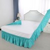 PiccoCasa Dust Resistant Elastic Wrap-Around Ruffle Bed Skirts 15" Drop 1 Pc - image 4 of 4