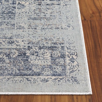 Vintage Light Blue Viscose Runner Rug - 2'2"x8'
