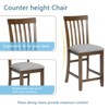 NicBex 5 Piece Square Dining Table Set with 4 Upholstered Chairs for 4,Counter Height Kitchen Table Set for Kitchen/Apartment - 4 of 4