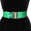 INSPIRE CHIC Women's Shinny Wide Waist Belts Interlock Buckles Sequins Decor Stretchy Belts 2 Pcs 23.62" - 4 of 4