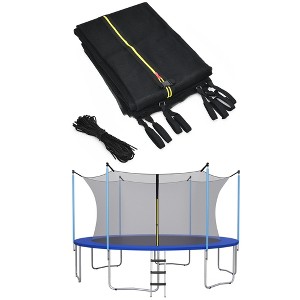 Costway 8FT Trampoline Replacement Safety Enclosure Net Weather-Resistant - 1 of 4