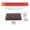 Unique Bargains Square Self-Stick Non-Slip Floor Protector Furniture Felt Pads Dark Brown 40 Pcs - 2 of 3