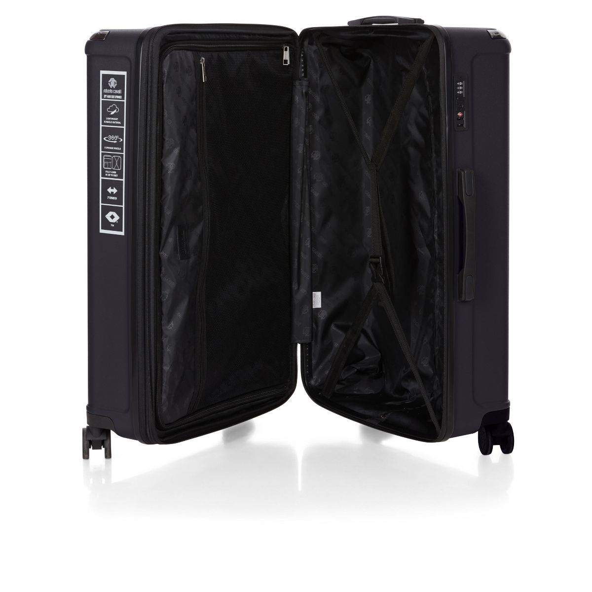 ROBERTO CAVALLI YUMA Luxury 3 Piece Luggage Set, Expandable Hard Shell Suitcases with 8 Spinner Wheels, Combination Lock Large Suitcase Set - thumbnail 3