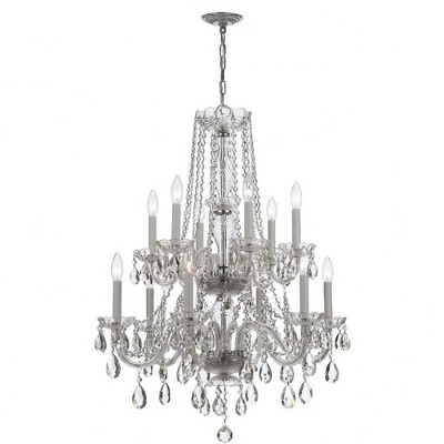Crystorama Lighting Traditional Crystal 12 - Light Chandelier in  Polished Chrome