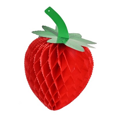 Beistle Tissue Strawberry, 8", (4/Pkg) Multicolored