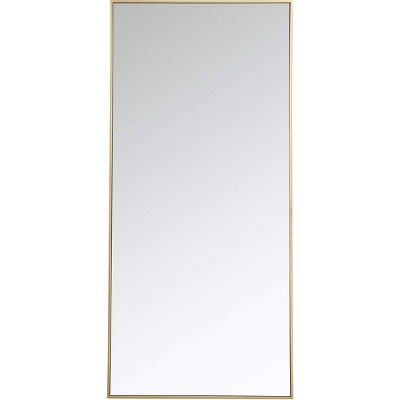 Elegant Lighting Metal frame rectangle mirror 30 inch in Brass