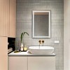 Hyatt 24" Aluminum LED Rectangle Mirror - LMR1000 - Silver/White - Safavieh - 3 of 4