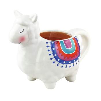 KOVOT Sheep Shaped Mug 14oz with Beautiful Colorful Boho Style Yarn Coat | Animal Coffee Mugs | Cute Animal Cup | Great For Any Tea Lover