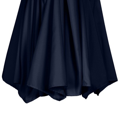 Navy Blue 10-Foot Offset Cantilever Patio Umbrella with Aluminum Pole
